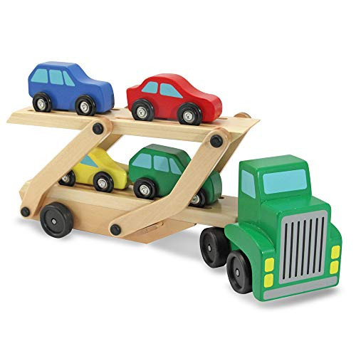 Melissa & Doug Car Carrier Truck & Cars Wooden Toy Set