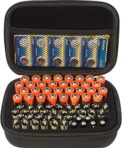 Small Battery Organizer Case Storage Container, Holding Total 80+ pcs 2A 3A 4A Button Cell Batteries(No Battery/Tester Included)