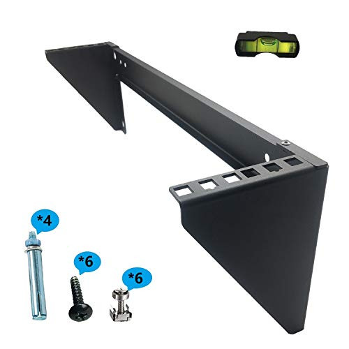 Mofangtech 2U Heavy Duty Vertical Wall Mount Patch Panel Bracket - 125 lb Steel Rack Mount Bracket for 19 Inch Network, Server and Data Equipment (MFT-HVWRF2U)
