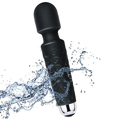Power Wand Massager, Wireless Waterproof USB Rechargeable Massage Wand with 10 Powerful Speeds 20 Modes Vibration,Mini Frequency for Muscle Aches & Sports Recovery
