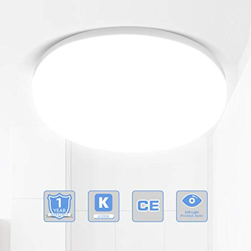 CANMEIJIA Flush Mount Ceiling Light,Led Light Fixtures Ceiling Mount,50w 110v Daylight White Led Lights Ceiling Flush Mount for Kitchen/Porch Lighting
