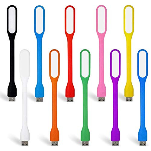 10 Pack Mini USB LED Light Lamp Flexible Gooseneck Reading Light Portable USB Laptop Light for Laptop Keyboard Power Bank Portable Night Light Outdoor Energy Saving Reading Lamp