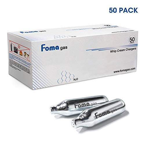 FOMAGAS Whipped Cream Chargers, 50 Packs