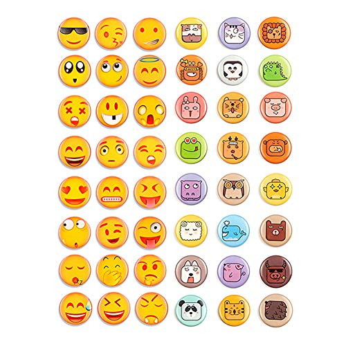 MORCART 50 Pcs Emoji Fridge Magnets Funny Cute Decorative for Refrigerator Lockers Office Whiteboard Small Magnet Fun Gifts MORCART 50 Pcs Emoji Fridge Magnets Funny Cute Decorative for Refrigerator Lockers Office Whiteboard Small Magnet Fun Gifts