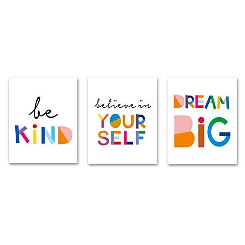HPNIUB Unframed Watercolor Words Inspirational Quote Minimalist Typography Art Print Set of 3 (12X16) Canvas Painting?Motivational Phrases Wall Art Poster For Kids Room Home Decor?No Frame HPNIUB Unframed Watercolor Words Inspirational Quote Minimalist Typography Art Print Set of 3 (12X16) Canvas Painting?Motivational Phrases Wall Art Poster For Kids Room Home Decor?No Frame