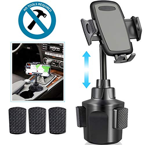 Car Cup Holder Phone Mount,Upgraded Cell Phone Holder for Car, Adjustable Automobile Smart Phone Cradle Car Mount for iPhone 11 Pro/XR/XS Max/X/8/7 Plus/6s/Samsung S10+/Note 9/S8 Plus/S7 Edge