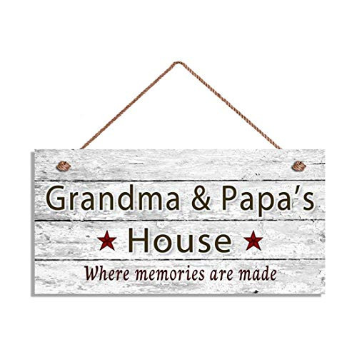 LPLED Grandma & Papa's House Sign, Where Memories are Made, Distressed Wall Art, Gift for Grandparents, 5" x 10" Sign, Signs(HLW9253) LPLED Grandma & Papa's House Sign, Where Memories are Made, Distressed Wall Art, Gift for Grandparents, 5" x 10" Sign, Signs(HLW9253)
