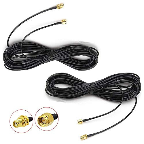 10ft SMA Extension Cable SMA Male to SMA Female RF Connector Adapter WiFi Antenna Extension Cable-2Pack 10ft SMA Extension Cable SMA Male to SMA Female RF Connector Adapter WiFi Antenna Extension Cable-2Pack