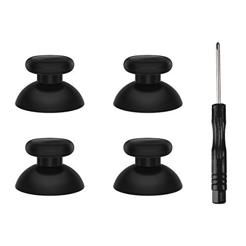 Replacement Analog Stick Joystick Thumbsticks, Black 3D Rocker Cap for(NS) Switch Pro Controller(4 Packs)