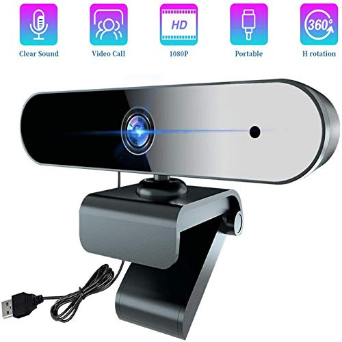 PANASIGN Webcam with Microphone, 1080P HD Webcam Streaming Computer Web Camera USB PC Webcam for Video Calling Recording Conferencing
