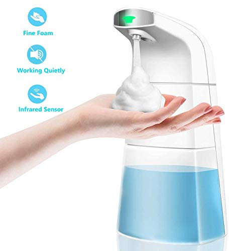 BANIC Touchless Soap Dispenser, Automatic Foaming Soap Dispenser, Touchless Hand Sanitizer Dispenser, Battery Operated, 10.48 Oz/310ml, Automatic Soap Dispenser for Bathroom Kitchen Toilet Hotel