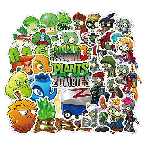 SEBADA 100Pcs Plants vs. Zombies Stickers for Laptop Motorcycle Bicycle Skateboard Luggage Decal Graffiti Patches[No-Duplicate Sticker Pack] HXQX