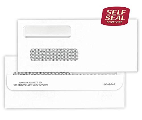 Box of 500 # 8 Self Seal Double Window Security Check Envelopes