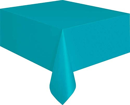 Unique Industries - Teal Plastic Tablecloth, 108" x 54"