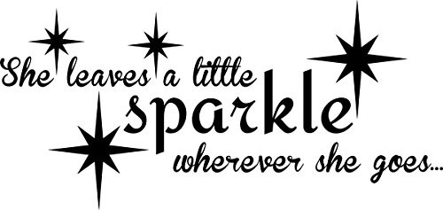 Vinyl Decal She Leaves A Little Sparkle Wherever She Goes Stars Twinkle Girl Cute Wall Decal Sticker