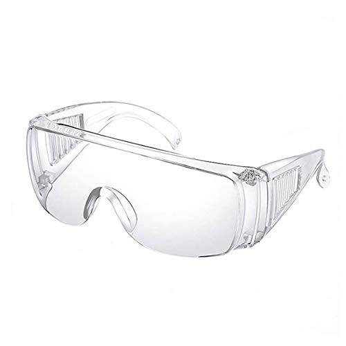 Namsan Protective Eyewear Safety Goggles Clear Anti-fog/Anti-Scratch Safety Glasses over Prescription Glasses, Transparent Frame