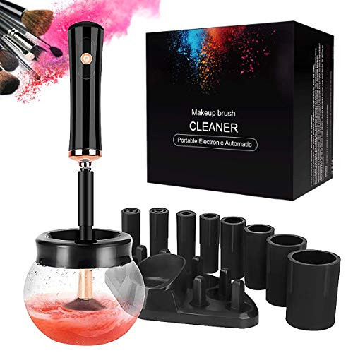 Electric Makeup Brush Cleaner Dryer,Electric Automatic Cosmetic Makeup Brushes Spinner Cleaner&Dryer,8 Rubber Professional Makeup Brush Cleaning Tool for Makeup Brush&Women Gifts Electric Makeup Brush Cleaner Dryer,Electric Automatic Cosmetic Makeup Brushes Spinner Cleaner&Dryer,8 Rubber Professional Makeup Brush Cleaning Tool for Makeup Brush&Women Gifts