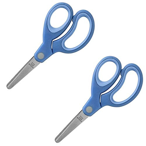 Sparco 5-Inch Kids Blunt End Scissors, Blue (SPR39045) - 2 Pack