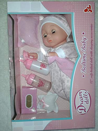 My Dream Doll Bedtime Baby, 11 inch Soft-Bodied Doll with Bedtime Accessories