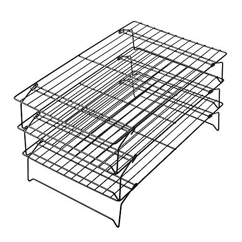 Commercial Grade 3-Tier Cooling Rack stackable cooling racks for cookies Thick-Wire kitchen baking rack legs (15.7"×9.8")