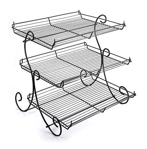 Commercial Grade 3-Tier Cooling Rack stackable Craft cooling racks for cookies Thick-Wire kitchen Heavy baking rack legs (15.7"×11.8")