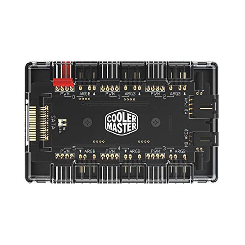 Cooler Master MASTERFAN ARGB/PWM Hub,6 Ports for Addressable RGB Lighting with PWM(1-to-6 ARGB PWM HUB)