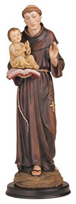 George S. Chen Imports Saint Anthony Holy Figurine Religious Statue Decor, 12" George S. Chen Imports Saint Anthony Holy Figurine Religious Statue Decor, 12"