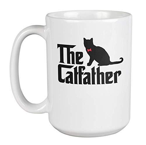 The Catfather Black Cat Dad Crazy Kitty Coffee & Tea Mug (15oz)