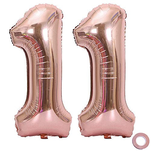 Juland Rose Gold Number Balloons XXL Giant Foil Birthday Balloon Large Foil Mylar Balloons 40 Inch Giant Jumbo Number Balloons for Birthday Party Decorations 11 Juland Rose Gold Number Balloons XXL Giant Foil Birthday Balloon Large Foil Mylar Balloons 40 Inch Giant Jumbo Number Balloons for Birthday Party Decorations 11