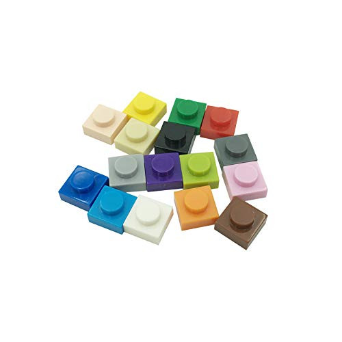 EKIND 500 Pieces 1x1 Flat Shapes Classic Building Bricks Set - Regular Colors - Compatible with All Major Brands EKIND 500 Pieces 1x1 Flat Shapes Classic Building Bricks Set - Regular Colors - Compatible with All Major Brands