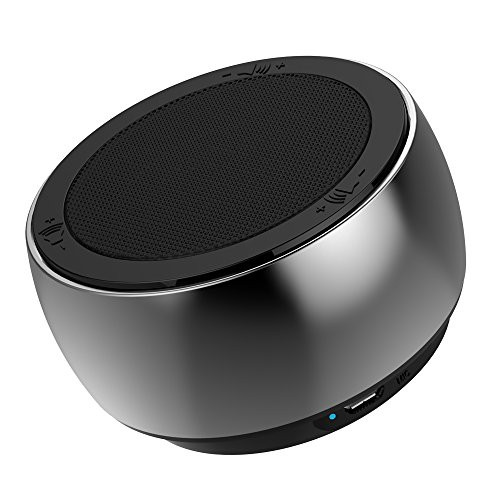 Alfway BT10 Mini Portable Bluetooth Speakers 4.2+EDR, Wireless Speaker IPX5 Waterproof with TWS technology, Bass Sound, Stereo Pairing for Phones/iPhone X/8/7/7 Plus/iPad/Tablet/Echo(Silver)