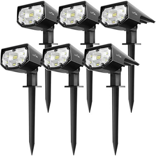LITOM 12 LEDs Solar Landscape Spotlights, IP67 Waterproof Solar Powered Wall Lights 2-in-1 Wireless Outdoor Solar Landscaping Light for Yard Garden Driveway Porch Walkway Pool Patio 6 Pack Cold White LITOM 12 LEDs Solar Landscape Spotlights, IP67 Waterproof Solar Powered Wall Lights 2-in-1 Wireless Outdoor Solar Landscaping Light for Yard Garden Driveway Porch Walkway Pool Patio 6 Pack Cold White