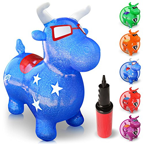 WALIKI TOYS Bouncy Horse Benny the Jumping Bull (Inflatable Animal Hopper, Hopping Horse, riding horse for kids, blue, pump included) WALIKI TOYS Bouncy Horse Benny the Jumping Bull (Inflatable Animal Hopper, Hopping Horse, riding horse for kids, blue, pump included)