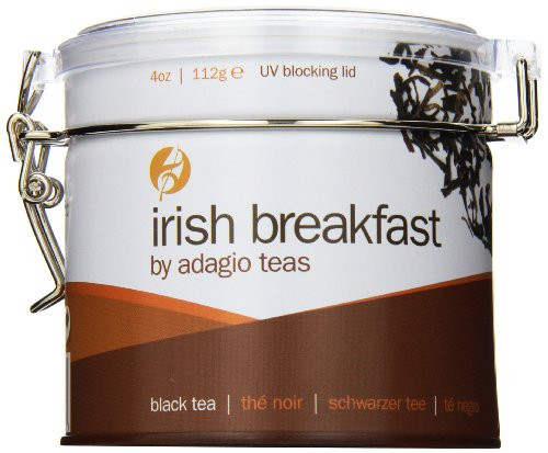 Adagio Teas Clear-Top Tin Black Tea, Irish Breakfast, 4 Ounce