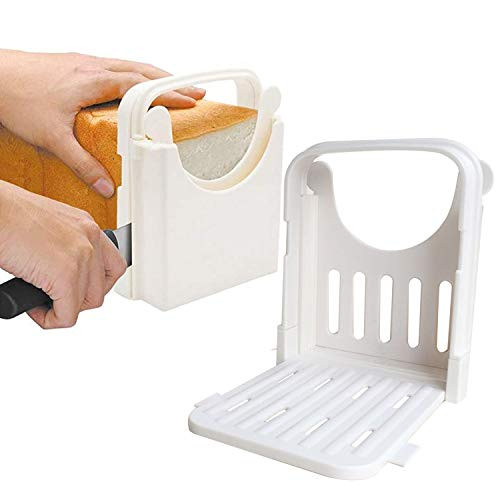 Fastwolf Bread Slicer,Adjustable Toast Slicer Toast Cutting Guide for Homemade Bread,Foldable Bread Toast Slicer Bagel Loaf Slicer Sandwich Maker Toast Slicing Machine with 5 Slice Thicknesses