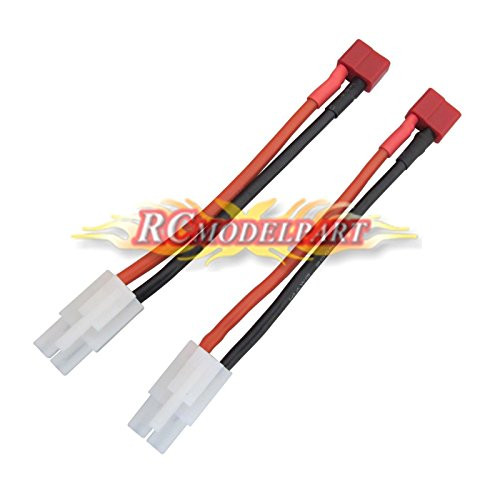 Hobbypower Tamiya Male Connector Convert Deans T Style Female Plug Cable(pack of 2 Pcs)
