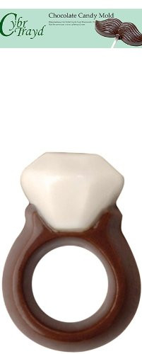 Cybrtrayd 8100 Diamond Ring Mini Make 'N Mold Chocolate Candy Mold with Exclusive Cybrtrayd Copyrighted Chocolate Molding Instructions