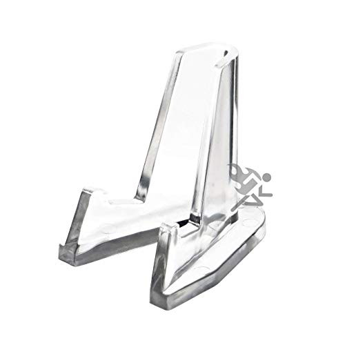 OnFireGuy Small Display Stand Clear Acrylic Easel Holder for Pocket Watches, Lighters & Knife 10 Pack