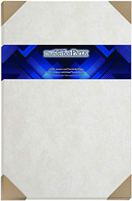 25 Gray Parchment 65lb Cover Weight Paper - 11" X 17" (11x17 Inches) Tabloid|Ledger|Booklet Size - Printable Light Weight Cardstock Colored Sheets Old Parchment Semblance