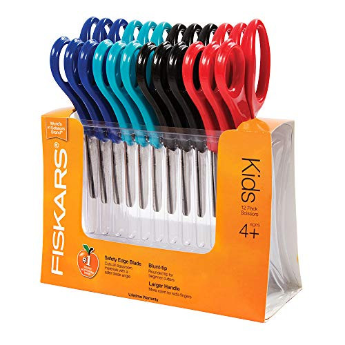 Fiskars 5 Inch Pointed-tip Kids Scissors Classpack, 12 pack Fiskars 5 Inch Pointed-tip Kids Scissors Classpack, 12 pack