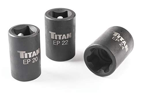 Titan 17414 External Torx Plus Socket Set, 3 Piece