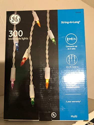 GE String-a-long 300 ct Multi-color Icicle Light Set