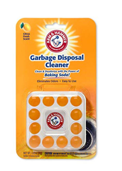 CR Brands - 56344 Arm & Hammer 12-Count Sink Garbage Disposal Cleaner, Freshener & Deodorizer Capsules Citrus Scent, with Power of Baking Soda