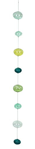 Creative Co-op Hand Blown Bubble Glass Garland with Blues & Greens