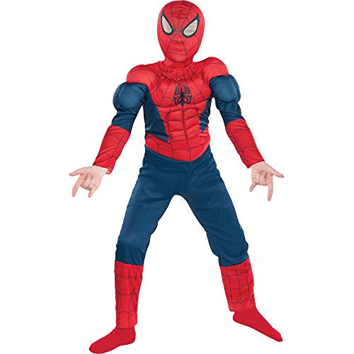 Suit Yourself Classic Spider-Man Muscle Halloween Costume for Boys, Medium, Includes Mask