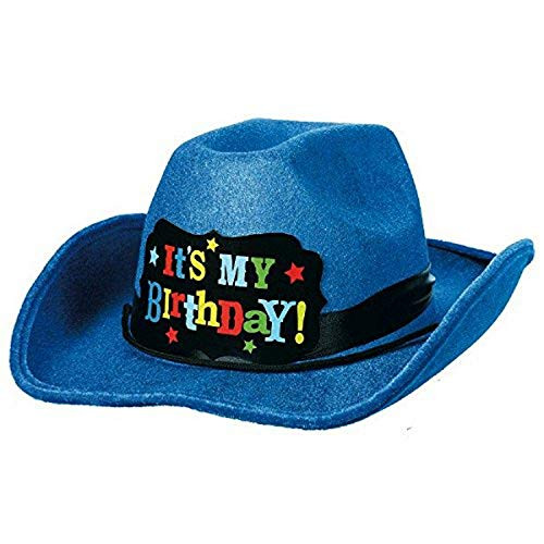 Amscan Birthday Brights Cowboy Hat Accessories Party Supplies, 5" x 13", Multicolor