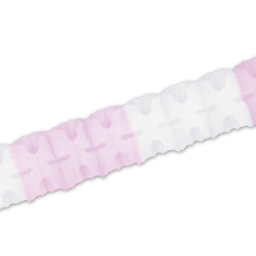 Pkgd Leaf Garland (pink & white) Party Accessory  (1 count) (1/Pkg)