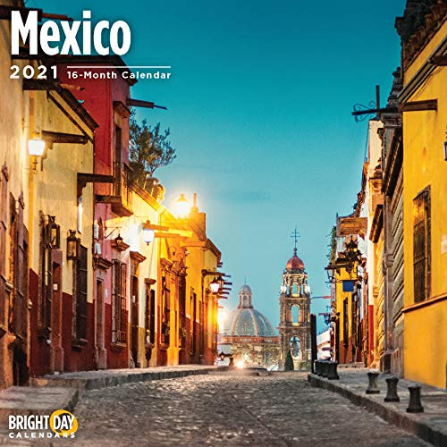 2021 Mexico Wall Calendar by Bright Day, 12 x 12 Inch, Beautiful Travel Destination Spanish