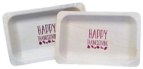 Perfectware 7" Disposable Wooden Plate with Happy Thanksgiving Print - Pack of 25ct (Perfectware 7-Happy Thanksgiving-25ct) Perfectware 7" Disposable Wooden Plate with Happy Thanksgiving Print - Pack of 25ct (Perfectware 7-Happy Thanksgiving-25ct)