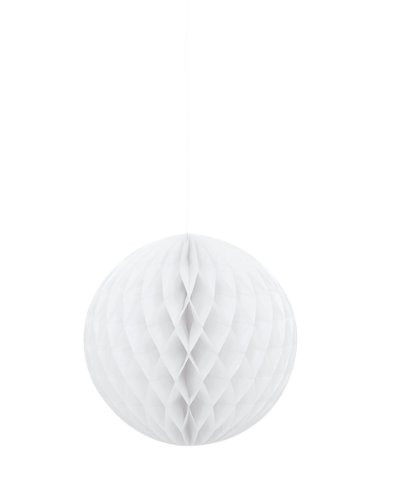 8" White Tissue Paper Honeycomb Ball
